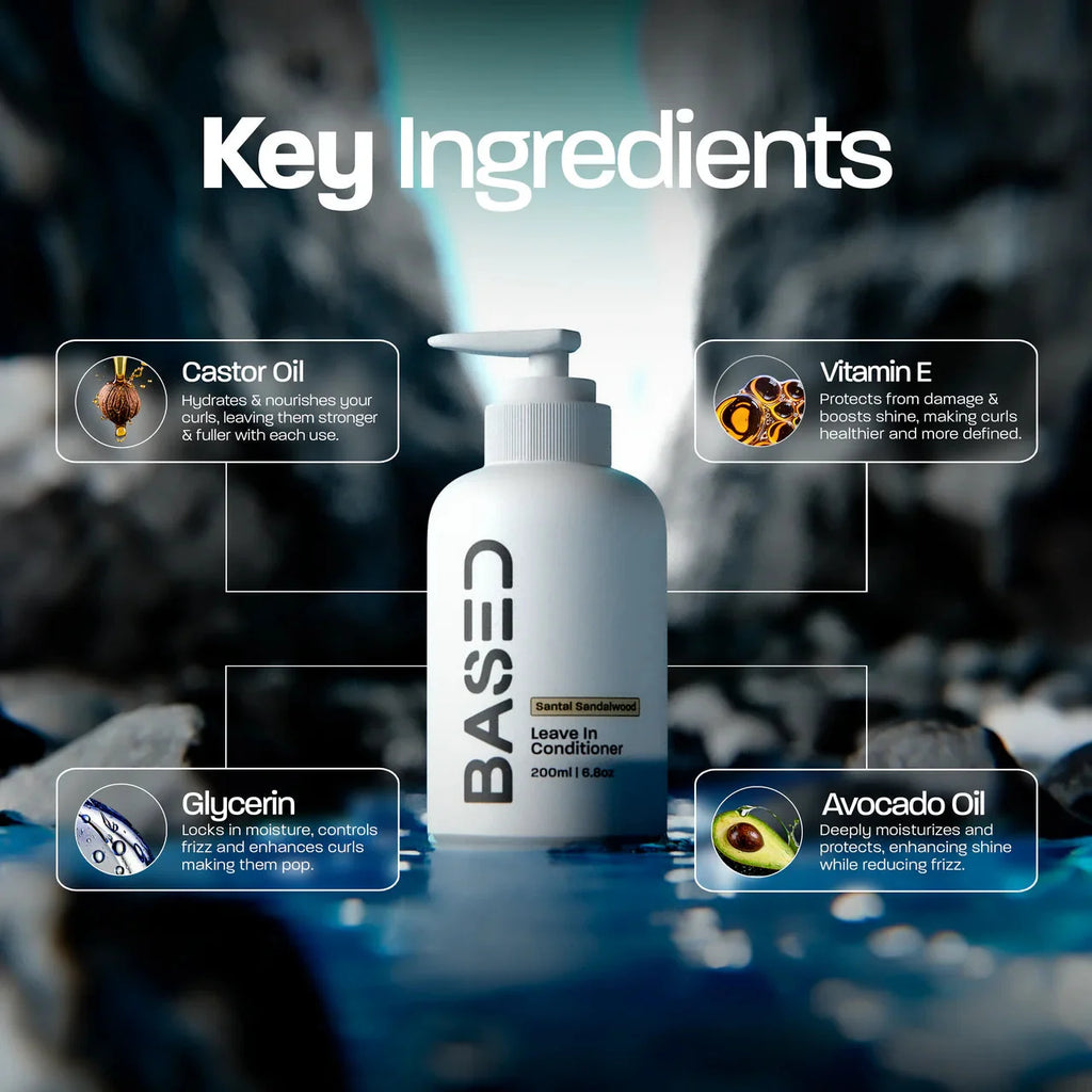 BASED Leave-In Conditioner natural ingredients - non-toxic hair care