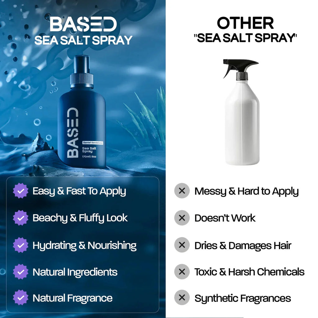 BASED Sea Salt Spray comparison vs other brands - best sea salt spray UK